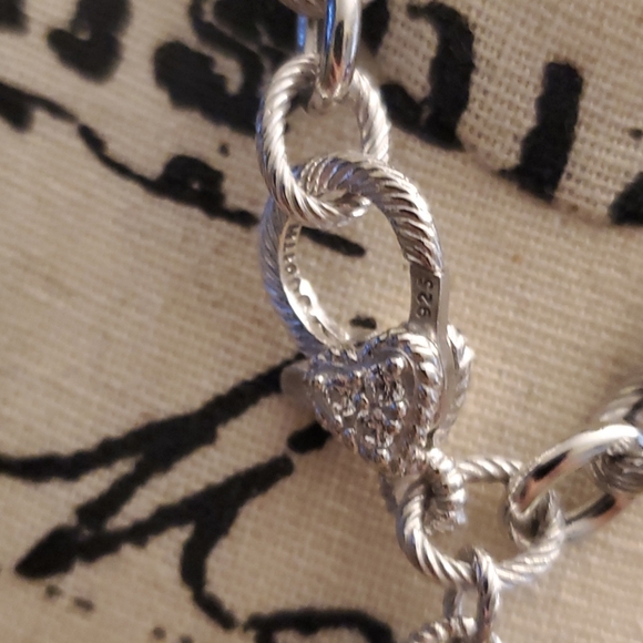 Judith ripka firm  bracelet with hearts lobster claw host pick luxury 2025 m - Picture 3 of 8